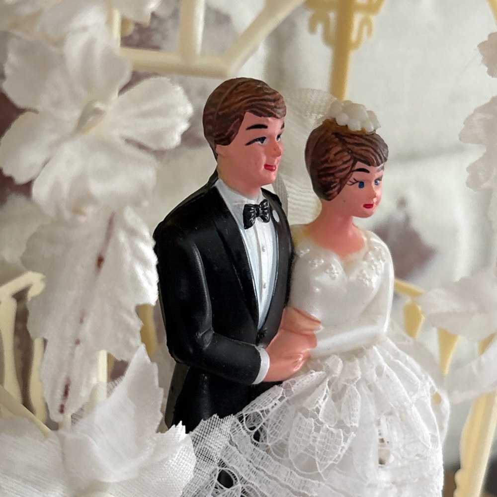 Pfeil & Holing NY VTG 1950-60’s Wedding Cake Topper NOS In Package Plastic RARE - Picture 6 of 16